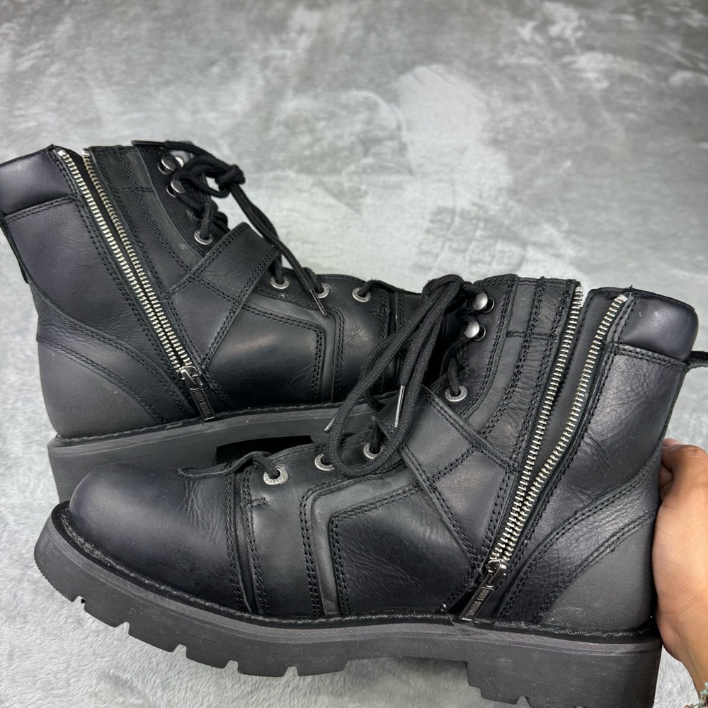 HARLEY DAVIDSON Men's Brake Buckle Flash Sz 11.5 Motorcycle Boots D96272 - Picture 9 of 11